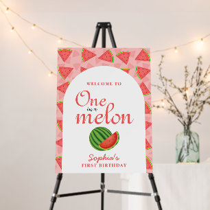 One In A Melon 1st Birthday Party Watermelon   Foam Board