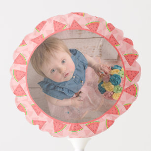 One In A Melon 1st Birthday Party Watermelon Photo Balloon