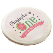 One In A Melon 1st Birthday Sugar Cookie (Angled)