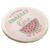 One In A Melon 1st Birthday Sugar Cookie (Angled)