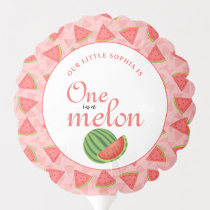 One In A Melon 1st Birthday Watermelon Balloon