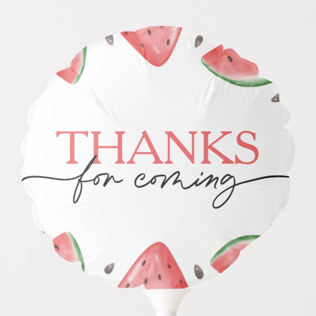 One In A Melon 1st Birthday Watermelon Birthday Balloon (Front)