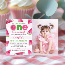 One In A Melon 1st Birthday Watermelon Photo