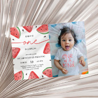One In A Melon 1st Birthday Watermelon Photo
