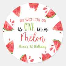 One In A Melon 1st First Birthday Party Watermelon