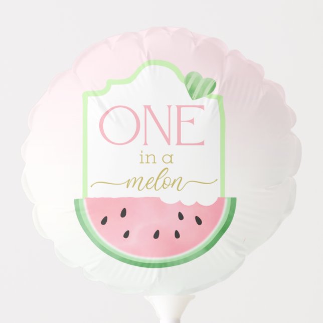 One in a Melon 6" Air-Filled Balloon – Watermelon (Front)