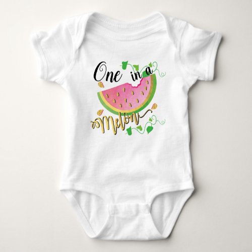 One in a Melon baby body suit Baby Bodysuit