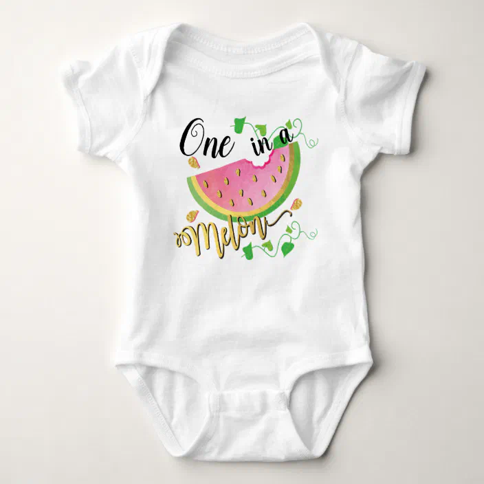 One In A Melon Baby Body Suit Baby Bodysuit Zazzle Com