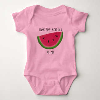 one in a melon baby clothing. bodysuit