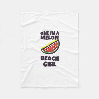 One in a melon beach girl fleece blanket