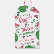 One In A Melon Birthday Favor Tag
