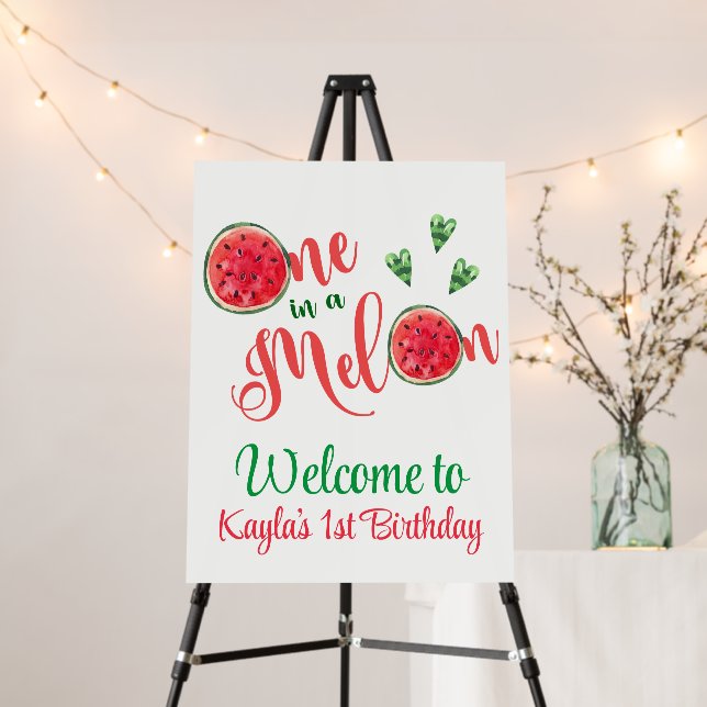 One in a Melon Birthday  Foam Board (In Situ (Stand))