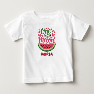 One in a Melon Birthday Girl T-Shirt Custom Name