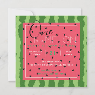 One in a Melon Birthday Invitation