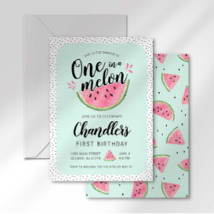 One in a Melon Birthday Invitation