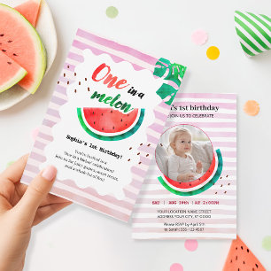One in a Melon Birthday Invitation