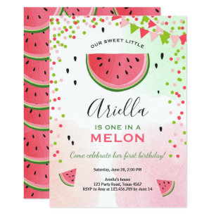 Free Watermelon Birthday Invitations 4