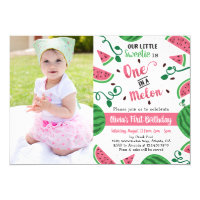 One In A Melon Birthday Party Invitation