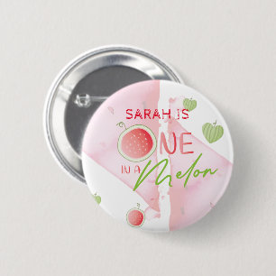 One In a Melon Birthday Personalized Button