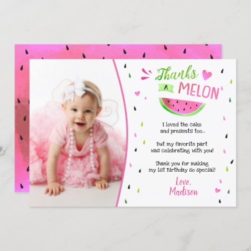 One in a Melon Birthday Thank You Cards