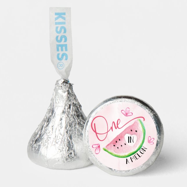 One in a Melon Birthday Watermelon Hershey®'s Kisses® (Front)