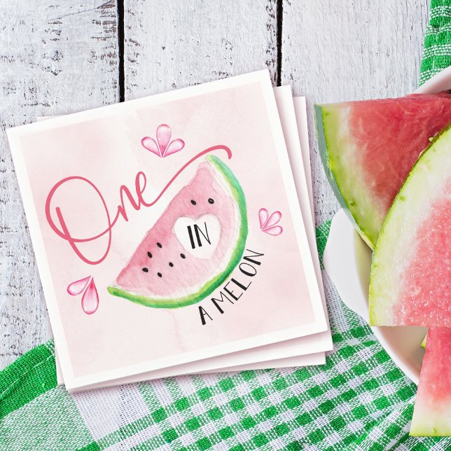 One in a Melon Birthday Watermelon Napkins (Creator Uploaded)
