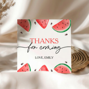 One In A Melon Birthday Watermelon Thank You Favor Tags
