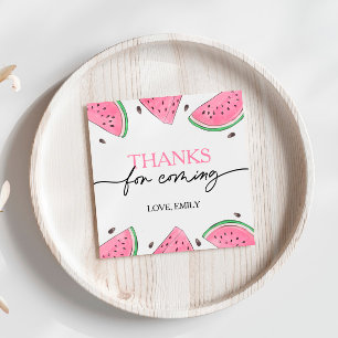 One In A Melon Birthday Watermelon Thank You Favor Tags