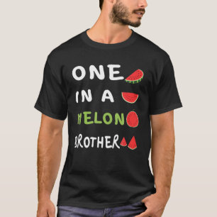 One In A Melon Brother Funny Watermelon Family Mat T-Shirt