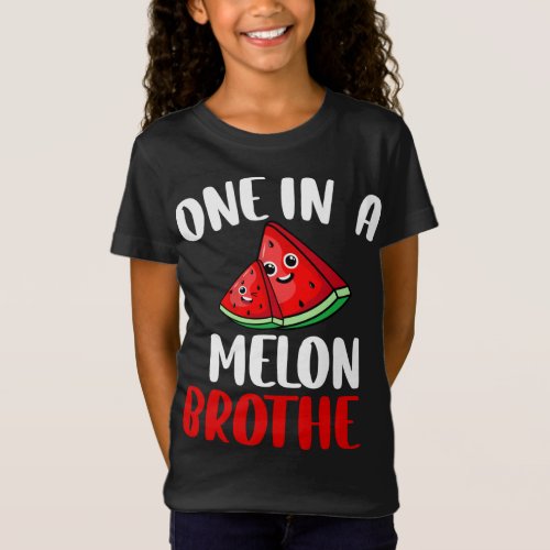 One In A Melon Brother Watermelon Fruit Family Mat T_Shirt