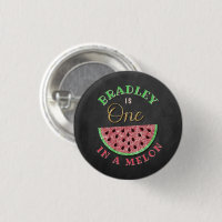 One In A Melon Chalkboard 1st Birthday