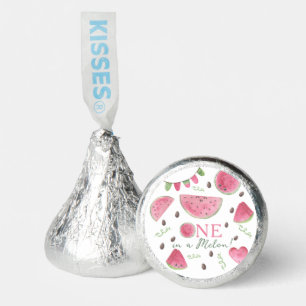 One in a Melon Cute Watermelon Girl 1st Birthday Hershey®'s Kisses®