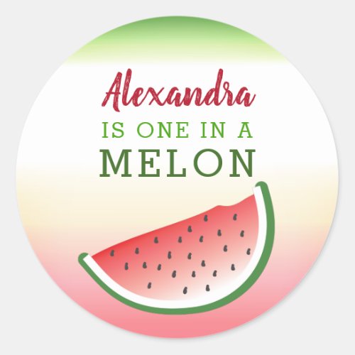 One in a Melon Cute Watermelon Tag Envelope