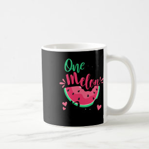 One In A Melon Dad Summer Birthday Party Matching Coffee Mug