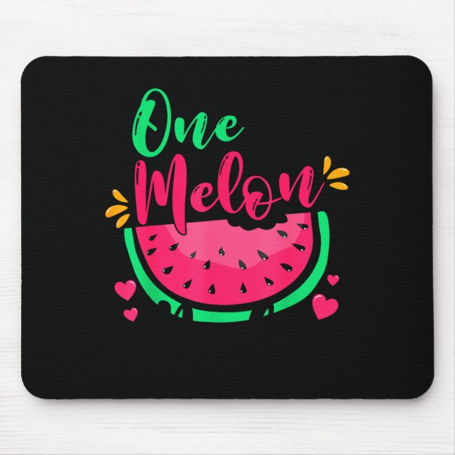 One In A Melon Dada Summer Birthday Party Matching Mouse Pad (Front)