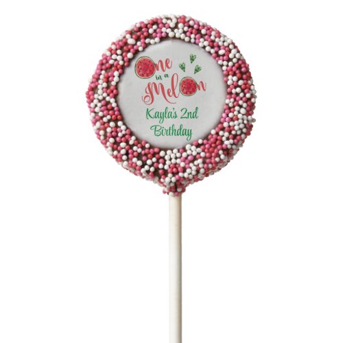 One in a Melon First Birthday Chocolate Covered Oreo Pop