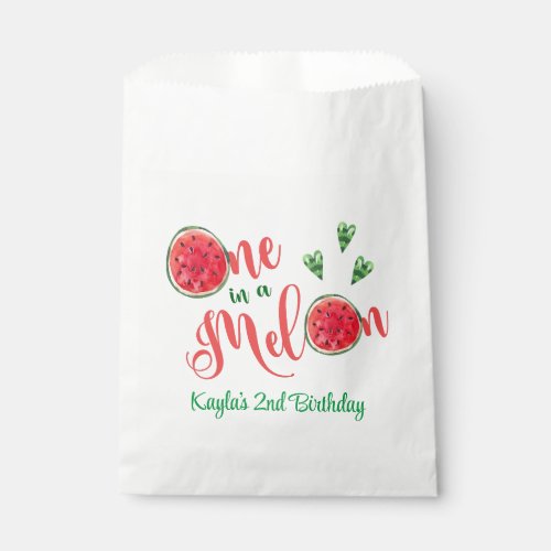 One in a Melon First Birthday Favor Bag