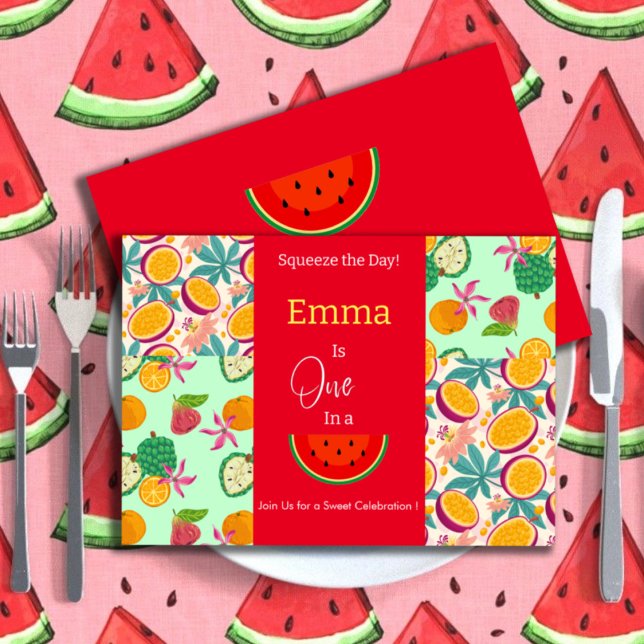 One in a Melon First Birthday Invitation (Creator Uploaded)