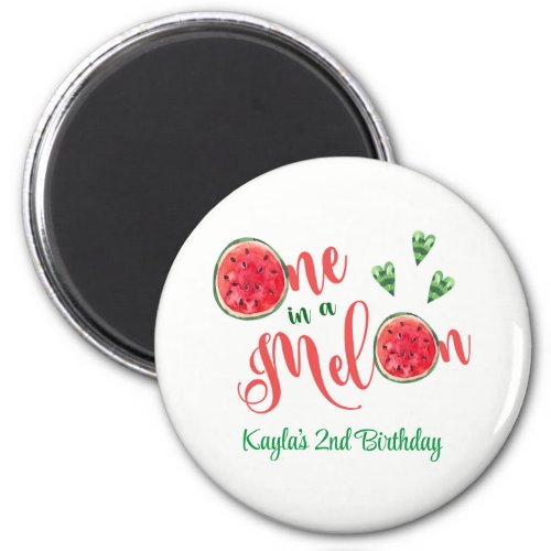 One in a Melon First Birthday Magnet