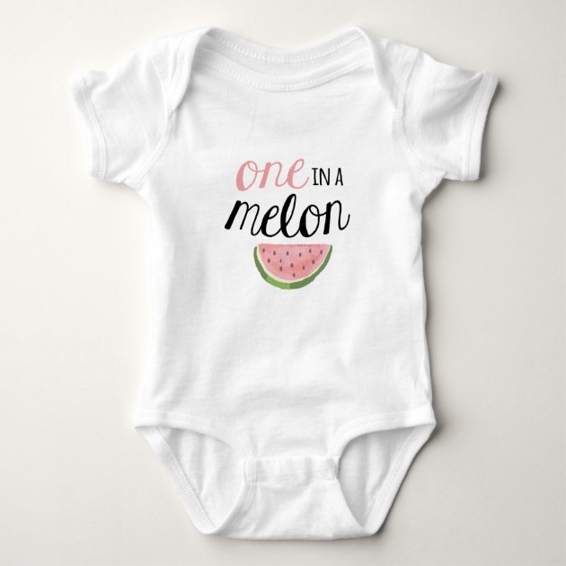 One in a Melon First Birthday Outfit Baby Bodysuit Zazzle