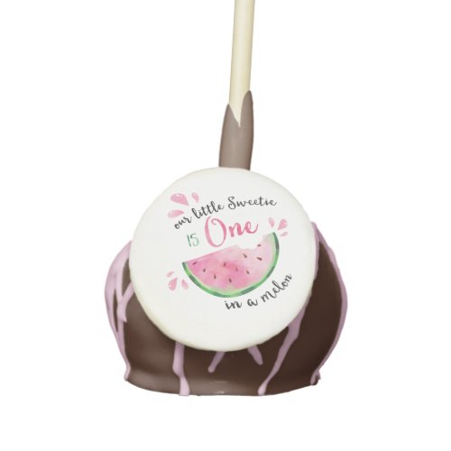 One in a Melon First Birthday Party  Cake Pops