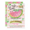 One in a Melon first Birthday Party invitation