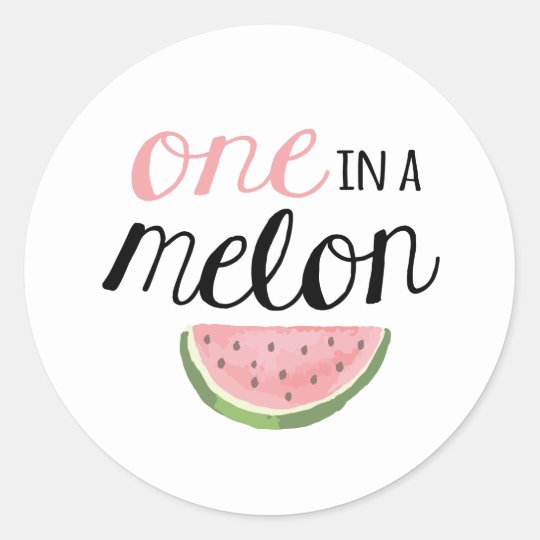 Download One in a Melon, First Birthday Sticker | Zazzle.com