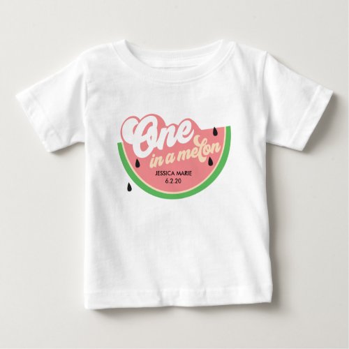 One In a Melon First Birthday T_shirt