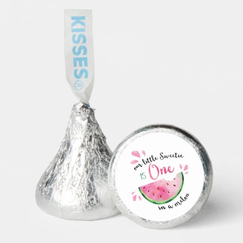 One in a Melon First Birthday Watermelon Hersheys Kisses
