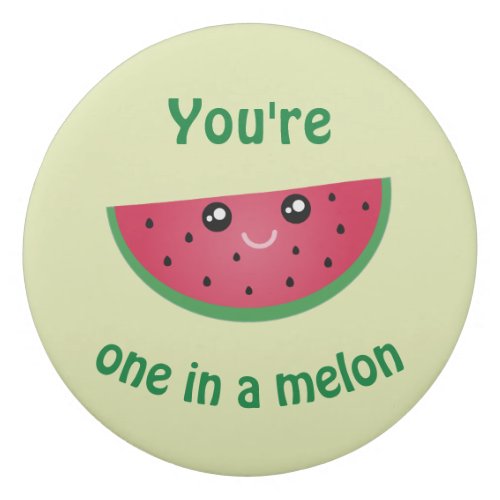 One In A Melon Funny Cute Kawaii Watermelon Eraser