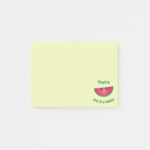 One In A Melon Funny Cute Kawaii Watermelon Post-it Notes