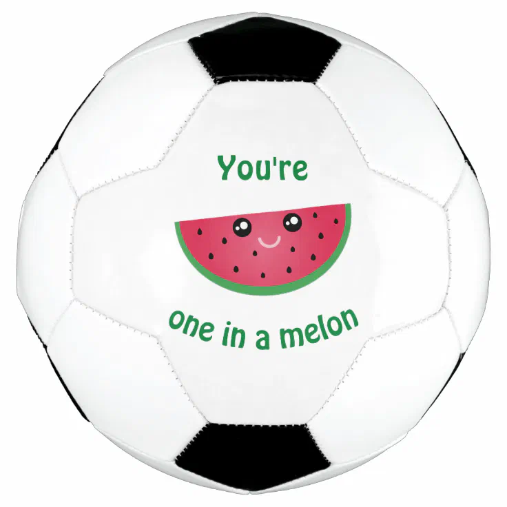 One In A Melon Funny Cute Kawaii Watermelon Soccer Ball | Zazzle One In A Melon Funny Cute Kawaii Watermelon Soccer Ball | Zazzle