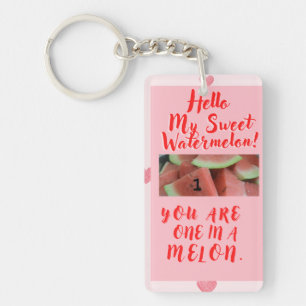 One in a Melon Gift for Lovers Keychain