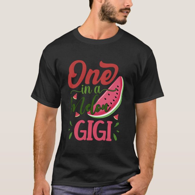 One In A Melon Gigi Watermelon Family Bday Py T-Shirt (Front)